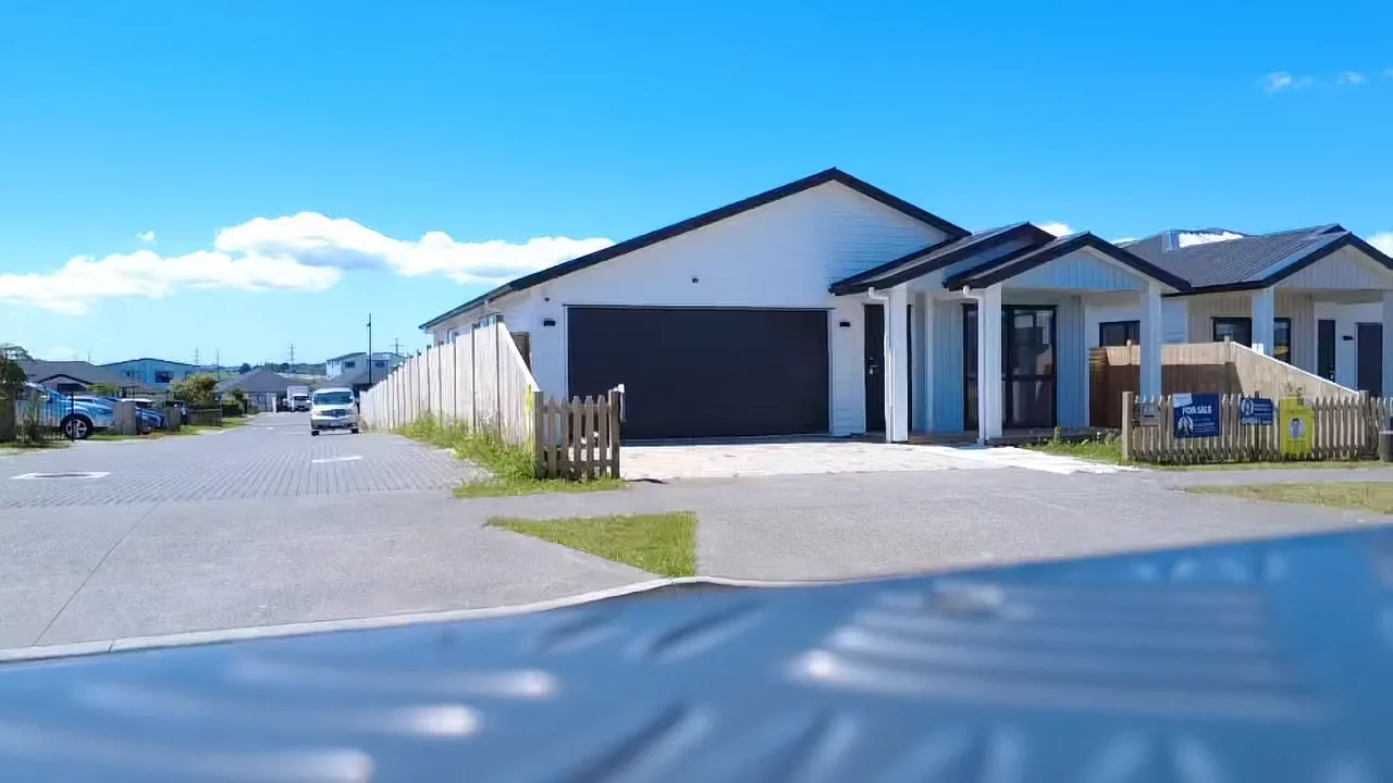 Garage and driveway of a residential property